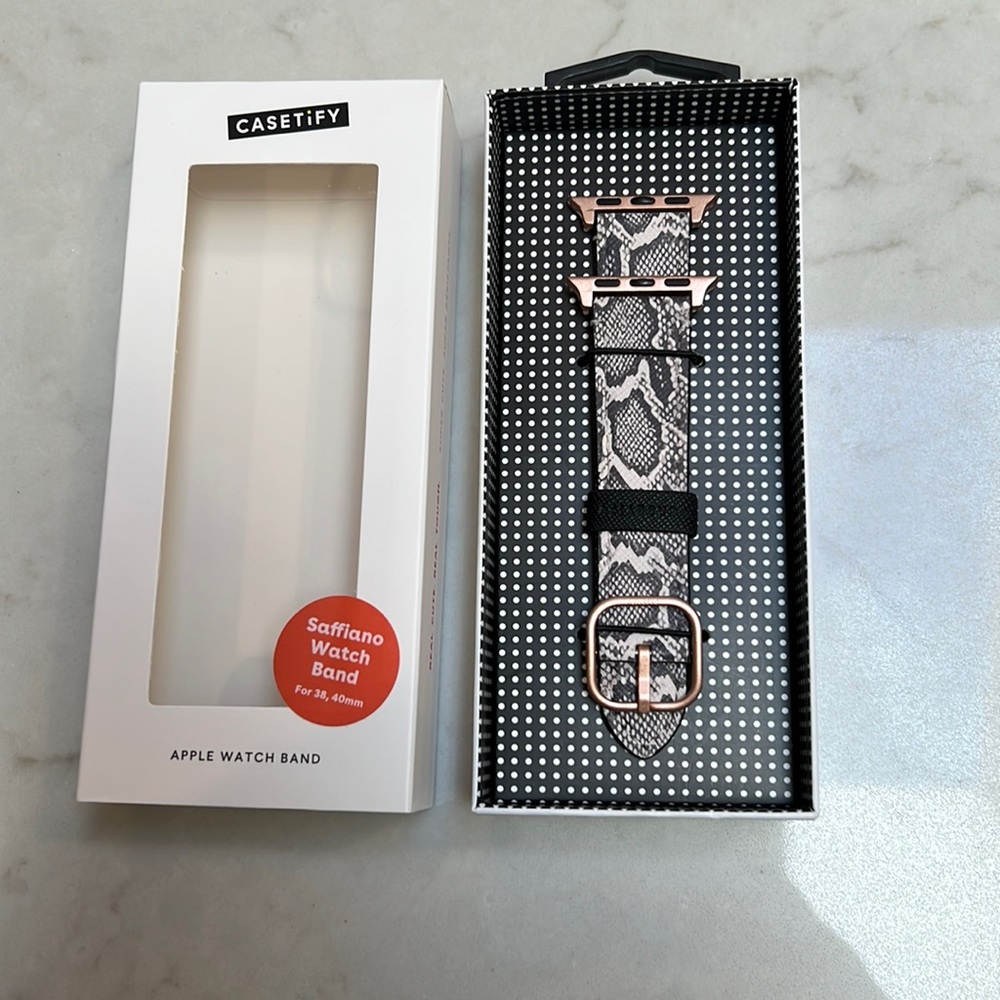 Casetify watchband for Apple Watch fits 38, 40 or 41mm snakeskin design